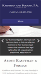 Mobile Screenshot of kauffmanandforman.com