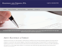 Tablet Screenshot of kauffmanandforman.com